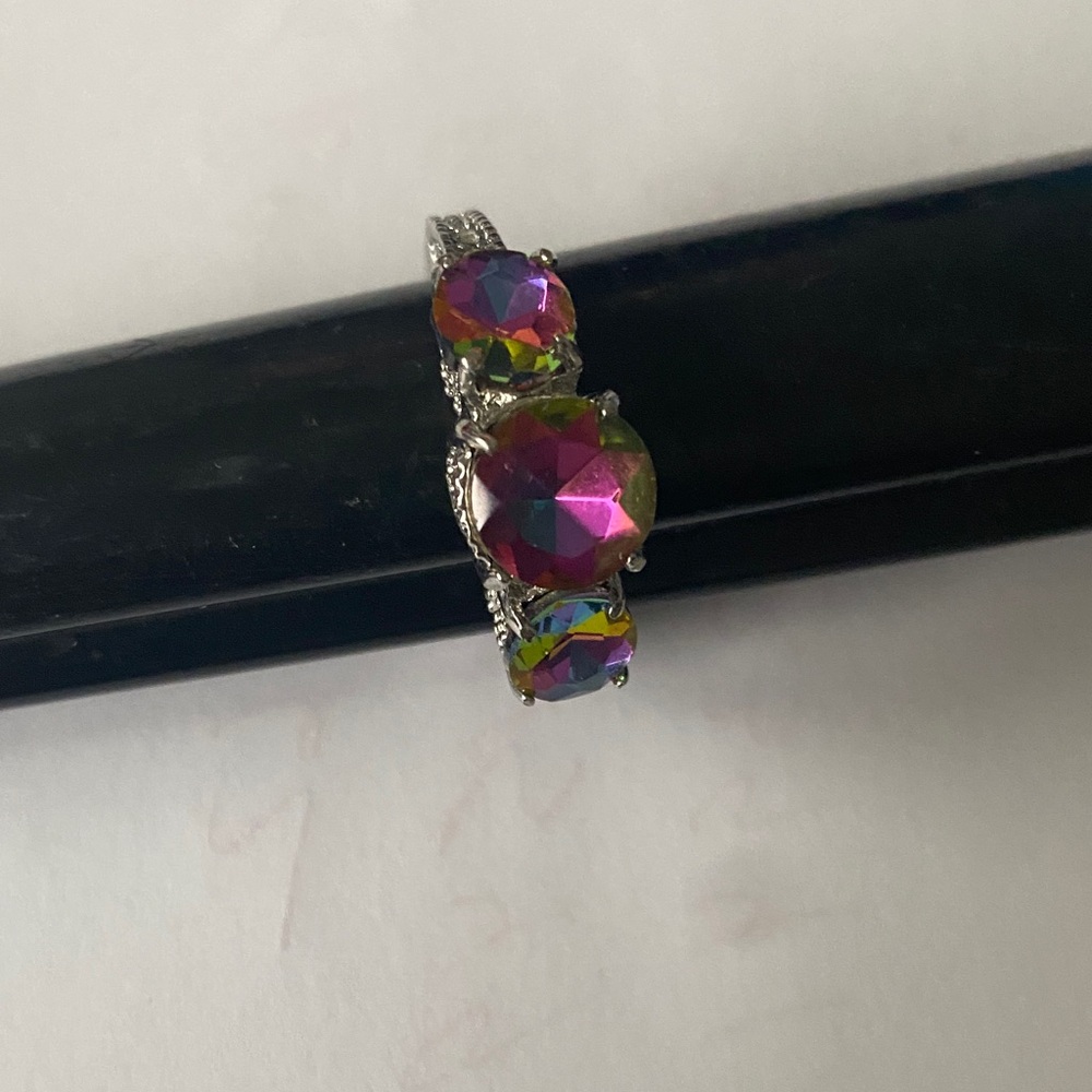 Multicolor Gemstone Silver Ring 8 - image 2